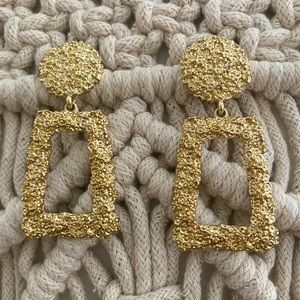 JustFab door knocker earrings,  post back earrings not light weight earrings